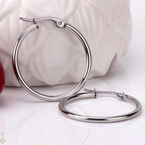 NEW Silver Circle Of Life Dainty Minimalist Boho Luxury Earrings